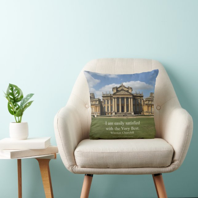 Winston Churchill Quote; The Very Best, Blenheim Cushion (Chair)