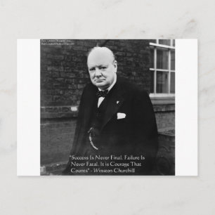 Winston Churchill "Success Never Final" Gifts Postcard