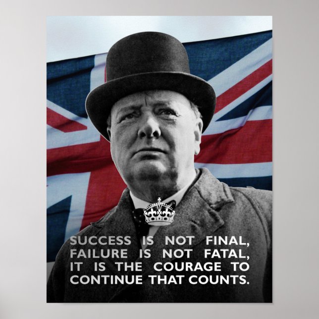Winston Churchill- Success Poster (Front)