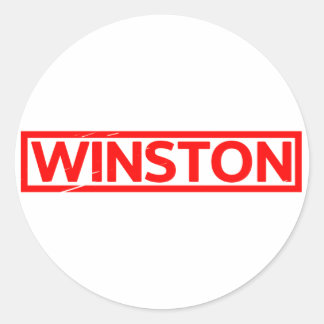 Winston Stamp Classic Round Sticker
