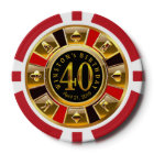 Winston Vegas Casino Chip Red & Black