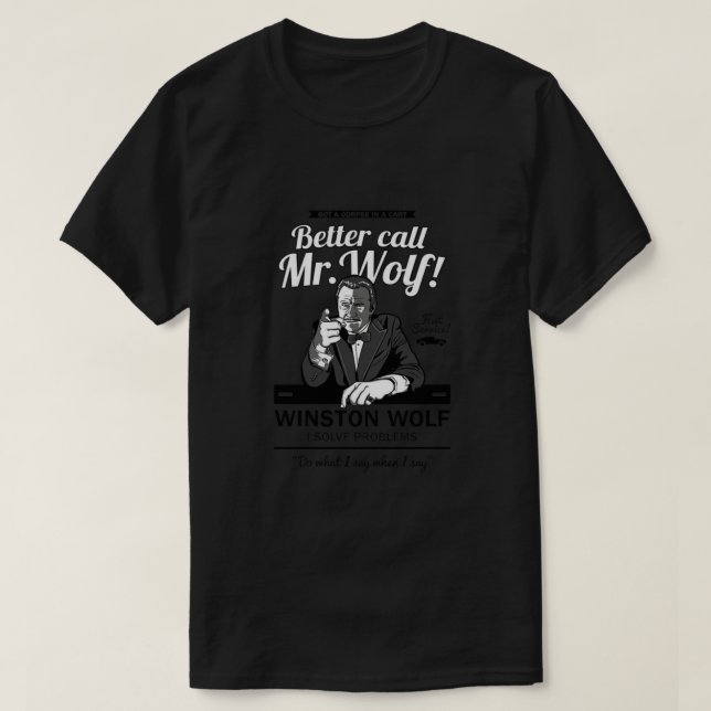 Winston Wolf Essential T-Shirt (Design Front)