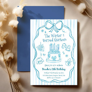 Winter 13th Birthday Party Invitation
