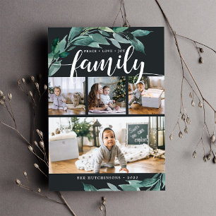 Winter Abundance Holiday Photo Collage Card