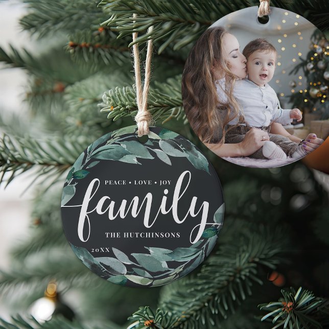 Winter Abundance | Peace Love Joy Family Ceramic Tree Decoration (Creator Uploaded)