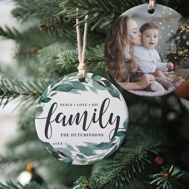 Winter Abundance | Peace Love Joy Family Ceramic Tree Decoration (Creator Uploaded)