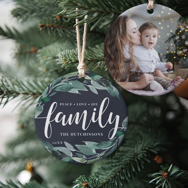 Winter Abundance | Peace Love Joy Family Ceramic Tree Decoration (Creator Uploaded)