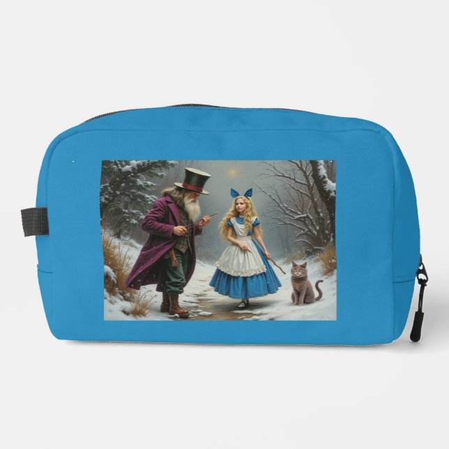 Winter Alice blue toiletry bag (Front)