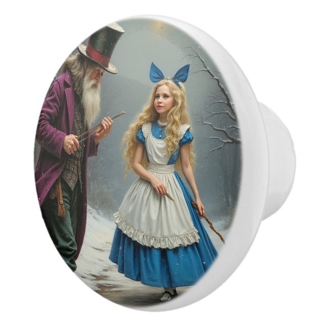 Winter Alice ceramic knob (Right)