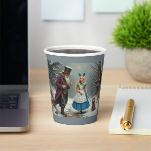 Winter Alice grey paper cups