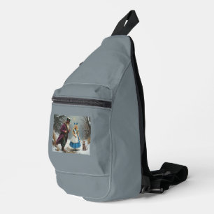 Winter Alice grey sling bag backpack