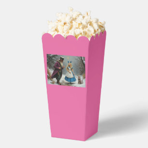Winter Alice pink popcorn boxes