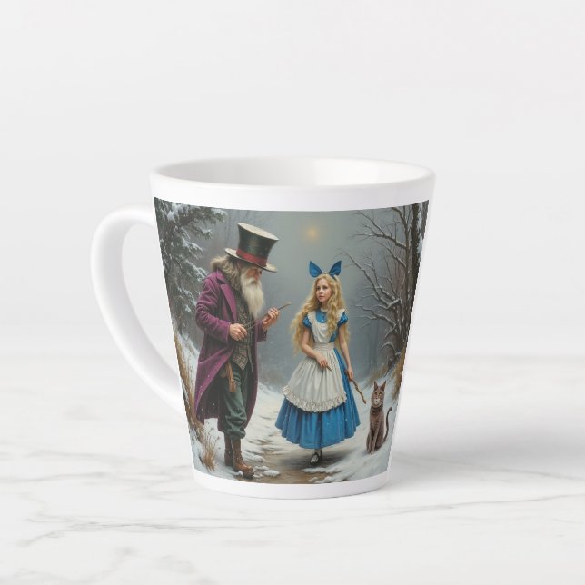 Winter Alice small latte mug (Left Angle)