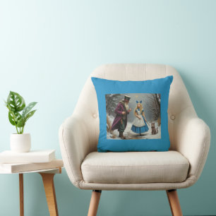 Winter Alice square throw pillow