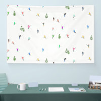 Winter Alpine Skiers Skiing Ski Skis Pattern