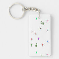 Winter Alpine Skiers Skiing Ski Skis Pattern