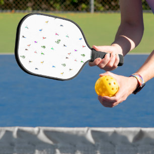 Winter Alpine Skiers Skiing Ski Skis Pattern Pickleball Paddle