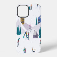 Winter Alps holidays: active people seamless