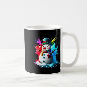 Winter And Snow Christmas A Coloured Snowman  Coffee Mug