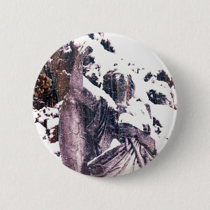 Winter Angel 6 Cm Round Badge
