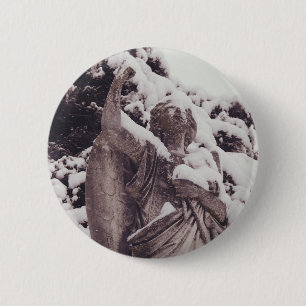 Winter Angel 6 Cm Round Badge