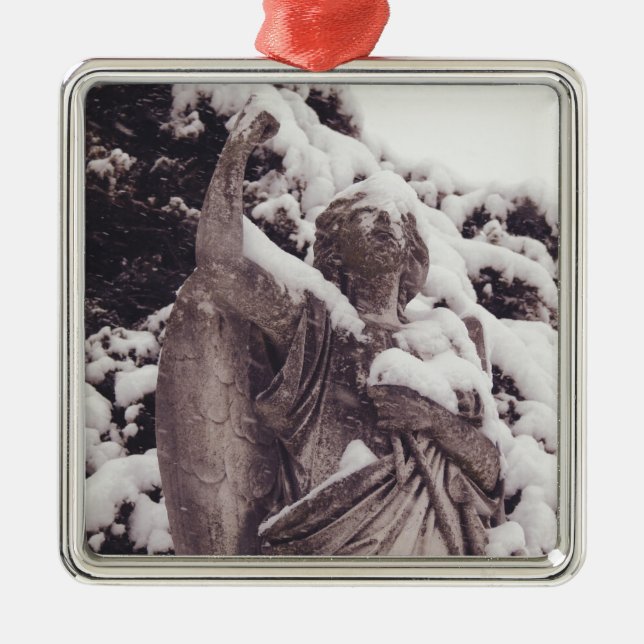 Winter Angel Metal Tree Decoration (Front)