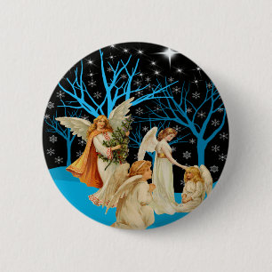 Winter Angels Button