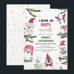 Winter Animals Birthday Christmas Funny Invitation<br><div class="desc">Decemeber Birthday Party Invitation. Find more options and matching items in my shop or contact me.</div>