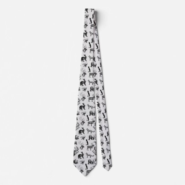 Winter animals tie (Front)