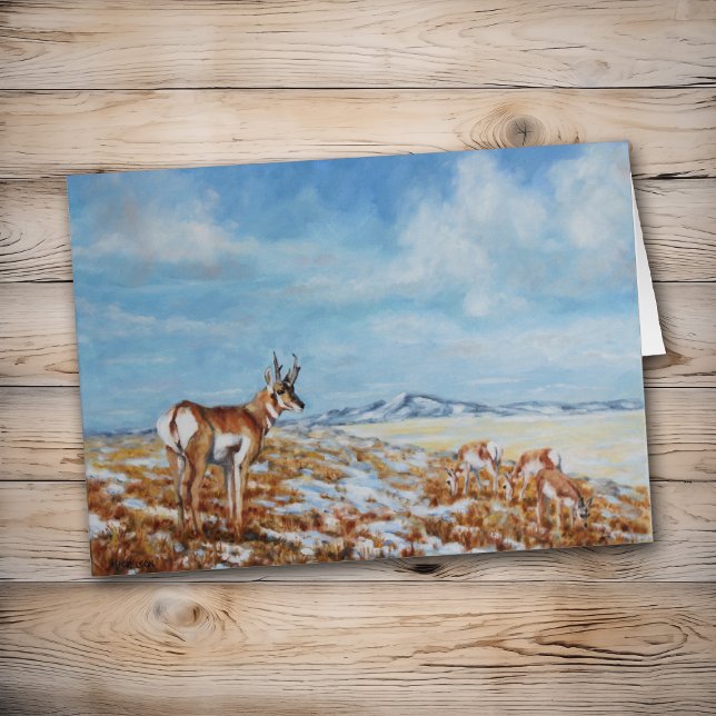Winter Antelope in Wyoming Greeting Card (Creator Uploaded)