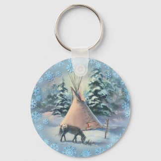WINTER APPALOOSA TIPI by SHARON SHARPE Key Ring