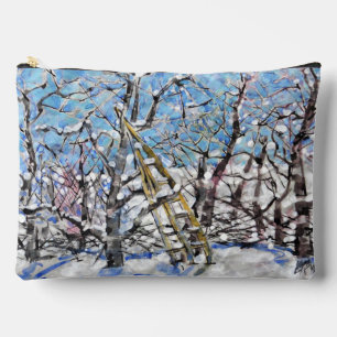 Winter Apple Pruning  / Artist Larry Lerew Accessory Pouch