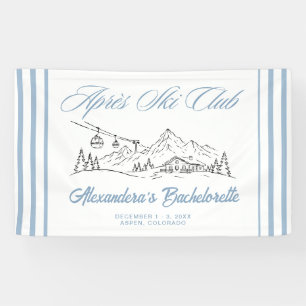 Winter Apres Ski Club Bachelorette Party Banner
