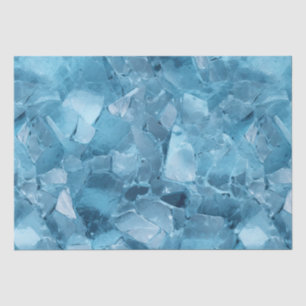 Winter Aqua Blue Ice Snowflakes Christmas Tissue Paper