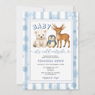 Winter Arctic Baby It’s Cold Outside Baby Shower Invitation
