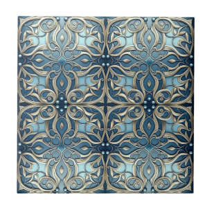 Winter Art Nouveau Design Tile