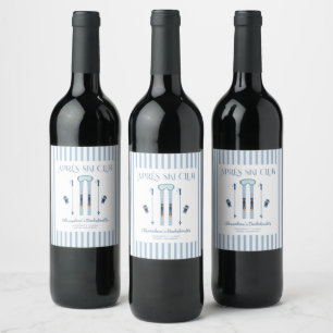 Winter Aspen Ski Bachelorette Party  Wine Label