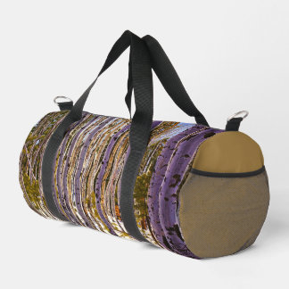 Winter Aspen Woodland – Violets, Greens, Yellows Duffle Bag