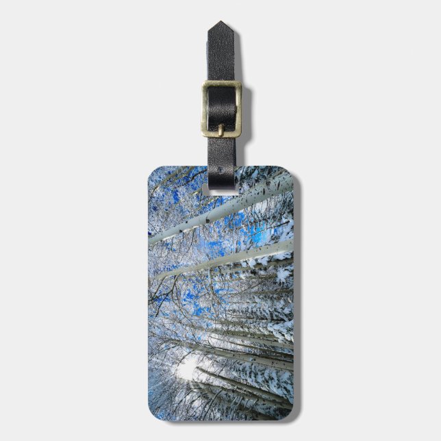 Winter Aspens Luggage Tag (Front Vertical)