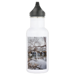 Winter At Finley Dam Stainless Steel Water Bottle