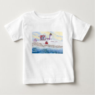 winter at Nubble LIghthouse in Maine Baby T-Shirt