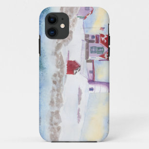 winter at Nubble LIghthouse in Maine iPhone 11 Case
