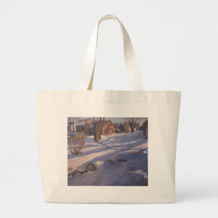 Winter at the Barn Large Tote Bag