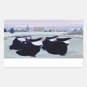 Winter at the Convent Rectangular Sticker