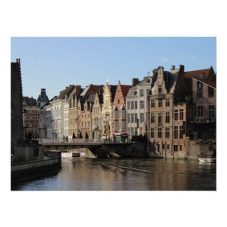 Winter at the Kornlei in Gent, Belgium Poster