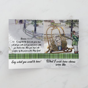 winter at thistlebrook farms card