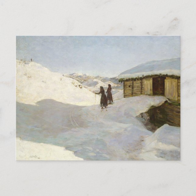 Winter at Vagsil in Telemark | Jacob Gloersen Holiday Postcard (Front)