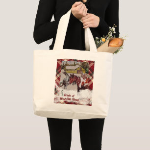 WINTER AT WEST HILLS RANCH LARGE TOTE BAG