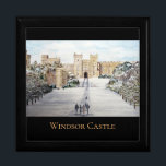 Winter at Windsor Castle by Farida Greenfield Gift Box<br><div class="desc">Based on my acrylic painting of Winter in Windsor Castle,  England. A lovely winter scene of Windsor Castle when the snow covered the garden and trees around it. Customisable in Zazzle with your own text for a personalised design. Check out my store for matching items!</div>