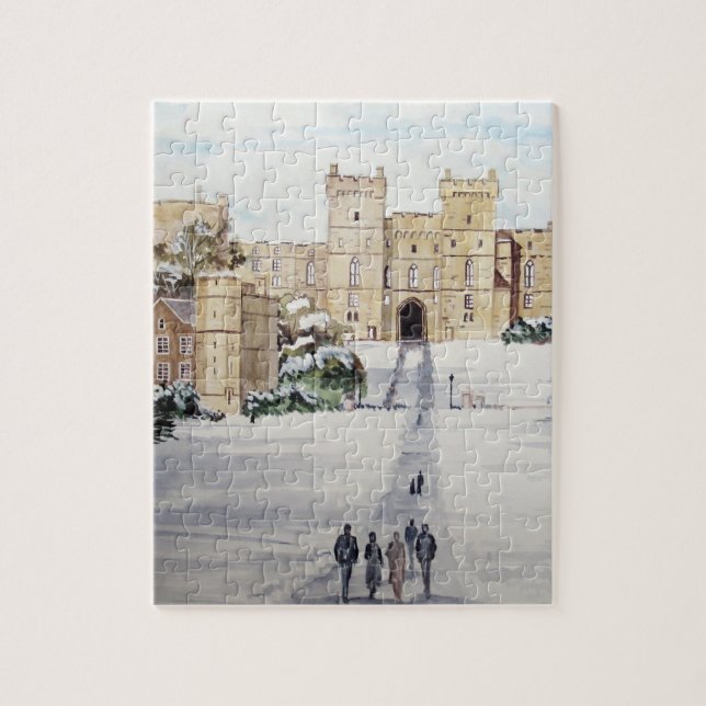 Winter at Windsor Castle by Farida Greenfield Jigsaw Puzzle (Vertical)
